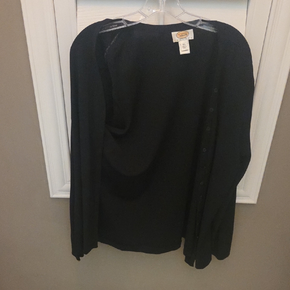 Talbots Classic Black Knit Top